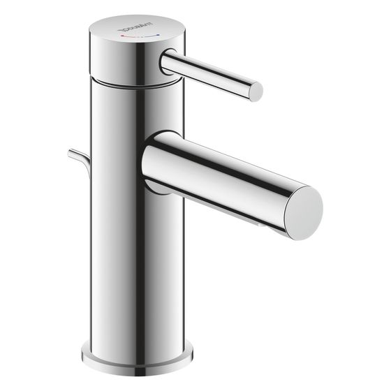 Duravit Circle Einhebel-Waschtischmischer S FreshStart, FreshStart, Chrom 4,5l/min, mit Garnitur, Hebelgriff, 100mm, Höhe 152mm