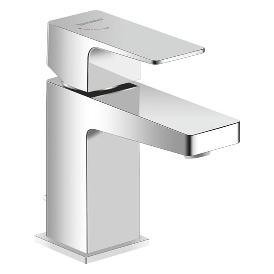 Duravit Manhattan Einhebel-Waschtischmischer S FreshStart, Chrom, 4,5l/min, mit Garnitur, Hebelgriff, Ausladung 95mm, Höhe 138mm