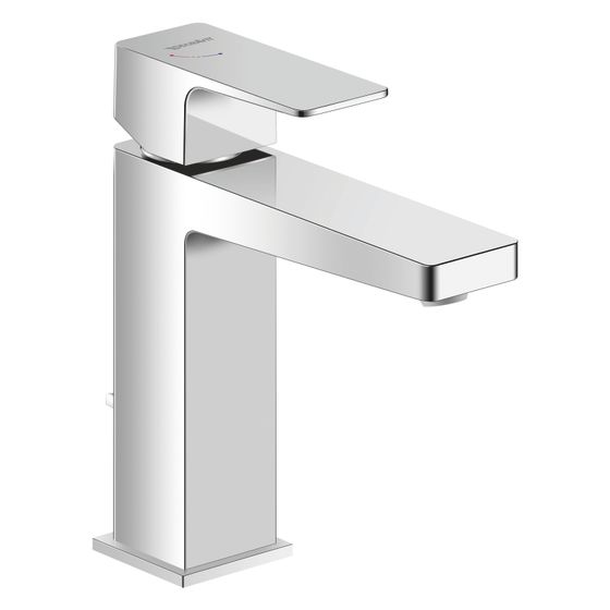 Duravit Manhattan Einhebel-Waschtischmischer M FreshStart Chrom, 4,5l/min, mit Garnitur Hebelgriff, Ausladung 129mm, Höhe 170mm