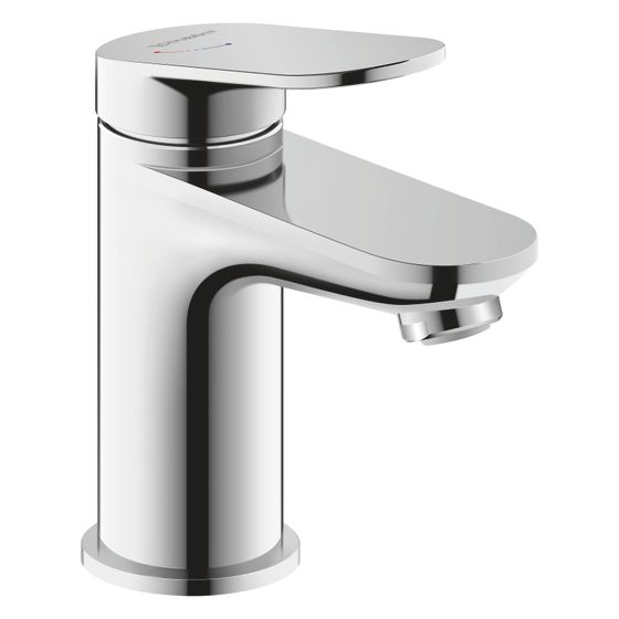 Duravit Wave Einhebel-Waschtischmischer S FreshStart, Chrom, 5l/min, Hebelgriff, Ausladung 95mm, Höhe 137mm