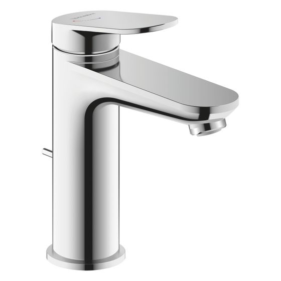 Duravit Wave Einhebel-Waschtischmischer M FreshStart, Chrom, 5l/min, Hebelgriff, mit Garnitur, Ausladung 122mm, Höhe 171mm
