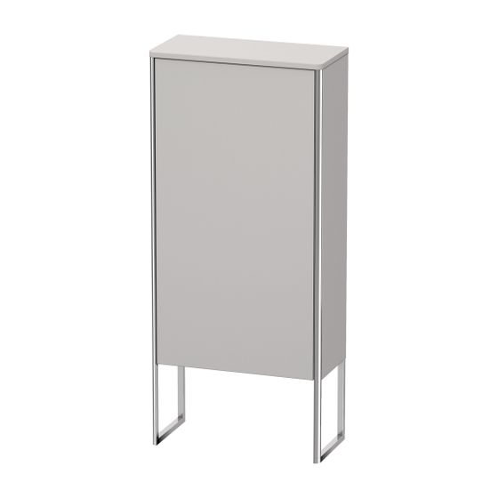 Duravit XSquare Halbhochschrank Dekor 236x500x1136mm Nordic Weiß SDM, 1 Tür R, 2 Glas-FB mit Alutr. Grifflos, Tip-on