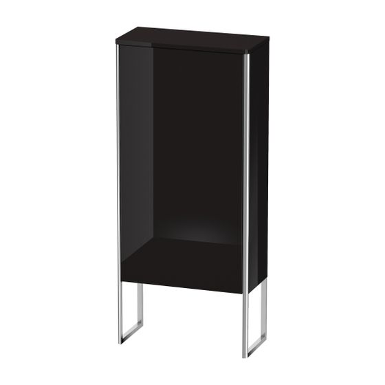 Duravit XSquare Halbhochschrank Dekor 236x500x1136mm Schwarz HG, 1 Tür R, 2 Glas-FB mit Alutr. Grifflos, Tip-on