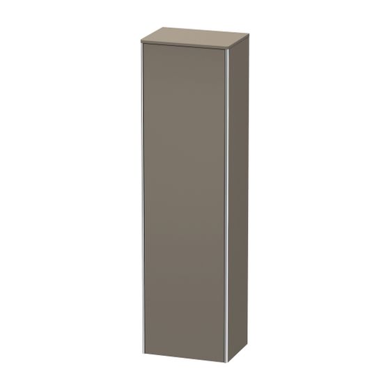 Duravit XSquare Hochschrank Lack 356x500x1776mm Flanell Grau SDM, 1 Tür L, Grifflos, 4 Glasfachböden mit Aluträgersystem, 20mm