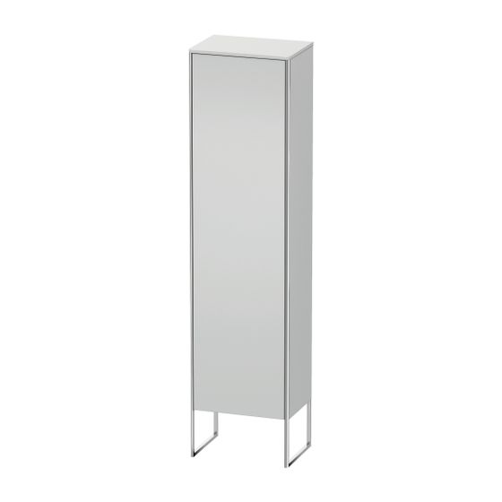 Duravit XSquare Hochschrank Dekor 356x500x2016mm Weiß SDM, 1 Tür L, Grifflos, 4 Glasfachböden mit Aluträgersystem, 20mm