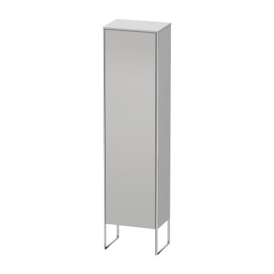 Duravit XSquare Hochschrank Dekor 356x500x2016mm Nordic Weiß SDM, 1 Tür R, Grifflos, 4 Glasfachböden mit Aluträgersystem, 20mm