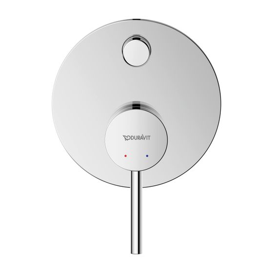 Duravit Circle Einhebelmischer Unterputz Set, 2 Verbraucher, Chrom, Wanneneinlauf, Handbrause, 24l/min, Rosette rund