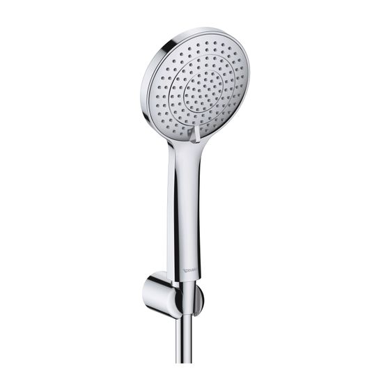 Duravit Brausehalterset Minus Flow, Chrom Hochglanz, für Softrain/Rain/IntenseRain, 9l/min bei 3bar, Rosette rund
