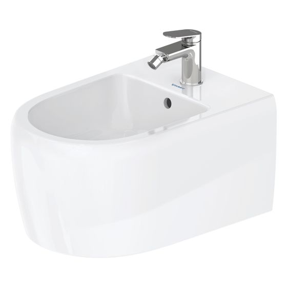 Duravit Qatego Wandbidet 570x385x285mm, Weiß Hochglanz, 1 HL, HLB, Überlauf, verdeckte Befestigung