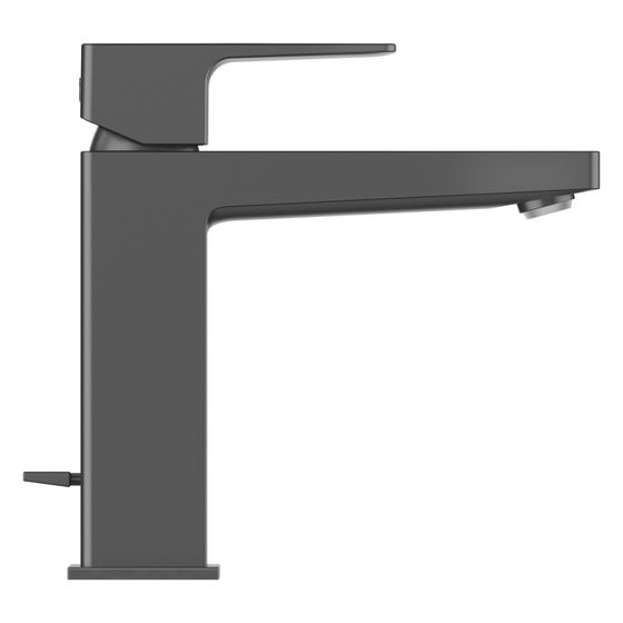 Duravit Manhattan Einhebel-Waschtischmischer M, Mattschwarz, 4,5l/min, mit Garnitur, Hebelgriff, Ausladung 129mm, Höhe 170mm