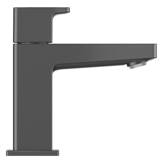 Duravit Manhattan Standventil Mattschwarz, 5,5l/min, 90mm Ausladung, 127mm Höhe, Strahlformer EasyClean, Außengewinde, 1/2