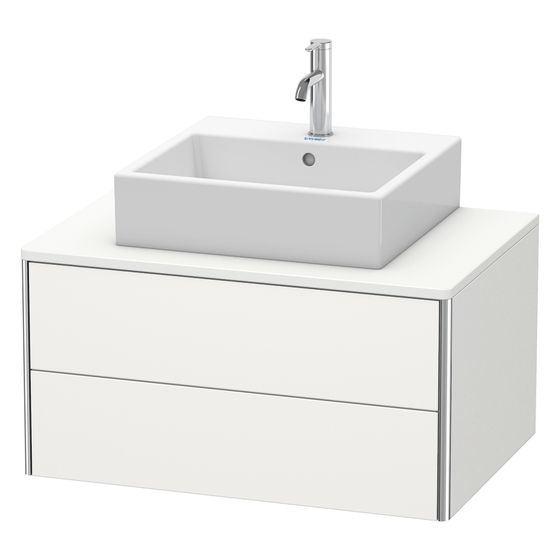 Duravit XSquare Konsolenwaschtischunterbau wandh. 548x800x400mm ohne KSP Nordic Weiß Seidenmatt, Grifflos, 2 SK