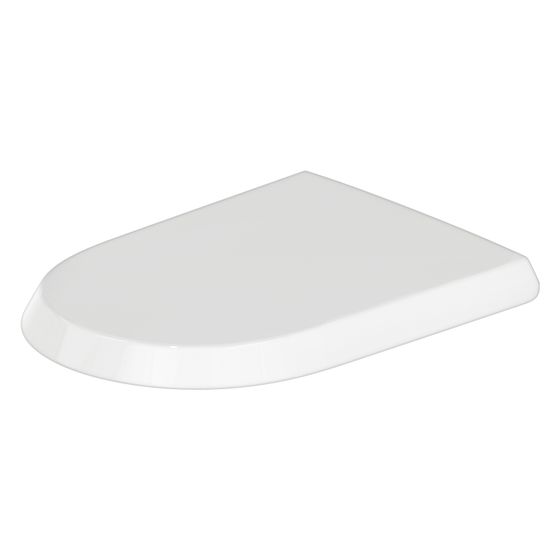 Duravit Qatego WC-Sitz D-shaped Weiß Hochglanz, 425x44x368mm, mit Absenkautomatik, Sitzgarnitur abnehmbar, überlappend