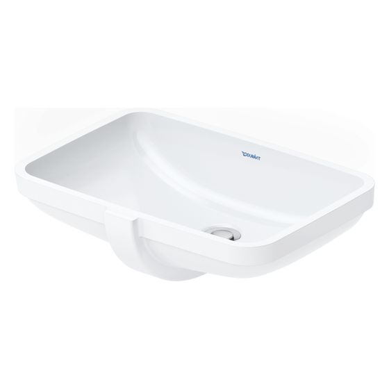 Duravit No.1 Einbauwaschtisch 380x525x180mm, Weiß Hochglanz, mit Überlauf Geschliffen, Einbau von unten