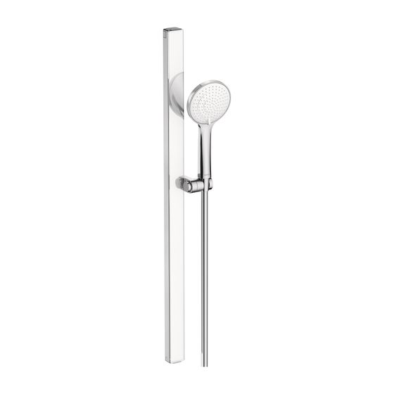 Duravit Brauseset, Chrom Weiß, Brauseschlauch 1600mm, Brausestange 800mm, Handbrause, SoftRain, Rain, IntenseRain, Höhe 810mm