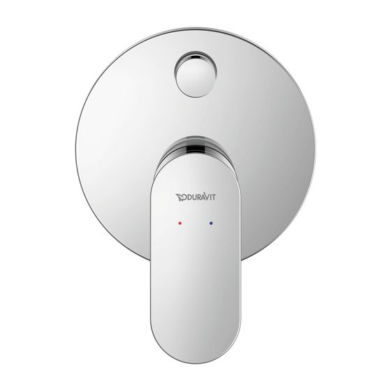 Duravit Wave Einhebelmischer Unterputz Set, 2 Verbraucher, Chrom, 24l/min, Rosette rund