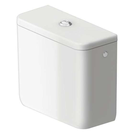 Duravit Qatego Spülkasten aus Keramik 180x400x355mm, Weiß, HygieneGlaze, 6/3l, Dual Flush, Wasseranschluss R/L 3/8