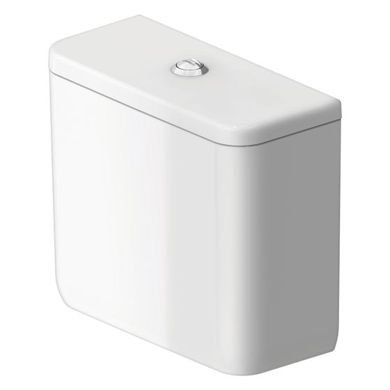 Duravit Qatego Spülkasten aus Keramik 180x400x355mm, Weiß, HygieneGlaze, 6/3l, Dual Flush, Wasseranschluss unten/L 3/8