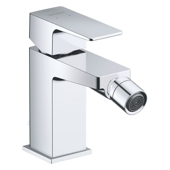 Duravit Manhattan Einhebel-Bidetmischer, Chrom Hochglanz, Chrom, Höhe 138mm, Ausladung 128mm, 5,5l/min