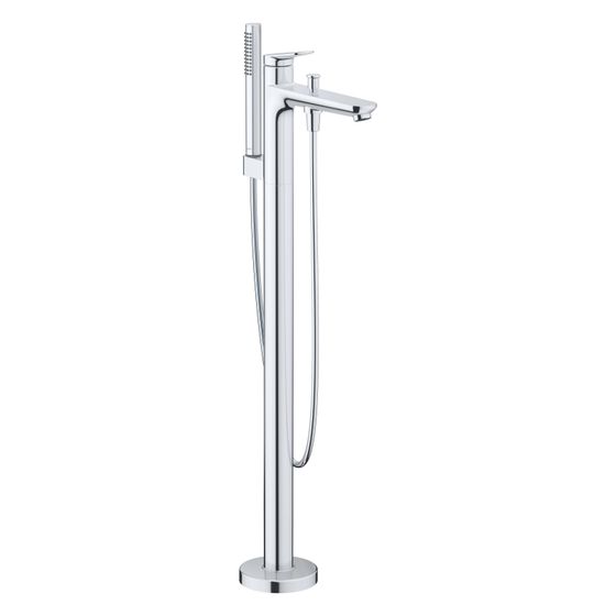 Duravit Wave Einhebel-Wannenmischer bodenstehend, Chrom, Höhe 947mm, Ausladung 225mm, Wanneneinlauf, Handb. 27l/min