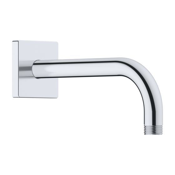 Duravit Brausearm Länge 210mm Wandmontage Rosette eckig, Chrom Hochglanz