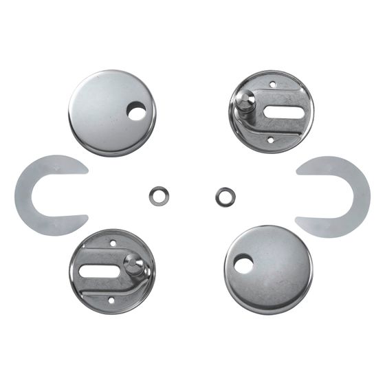 Duravit Scharnier-Set für WC-Sitz mit Absenkautomatik, Edelstahl, 0061381000