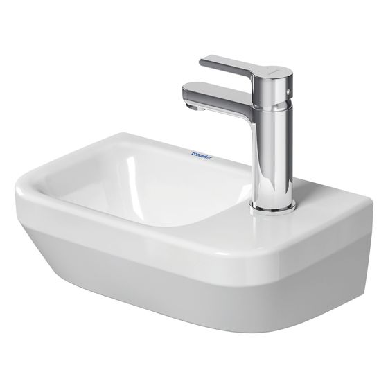 Duravit DuraStyle Handwaschbecken 220x360x140mm Weiß Hochglanz, WonderGliss, Rechteckig, 1 Waschplatz L, 1 HL R, ohne Überlauf