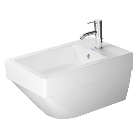 Duravit Vero Air Wandbidet 570x370x300mm Weiß Hochglanz, WonderGliss, 1 HL, HLB, Überlauf, verdeckter Befestigung