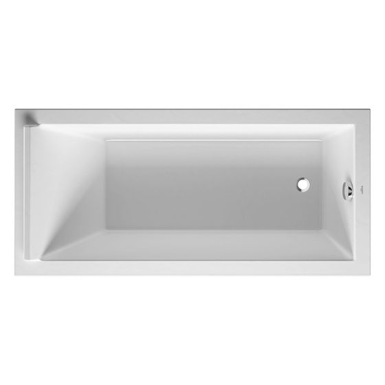 Duravit Starck Wannen Badewanne 480x800x1700mm, 186l, Weiß glänzend, Rechteckig, Einbau, 1 Rückenschräge variabel