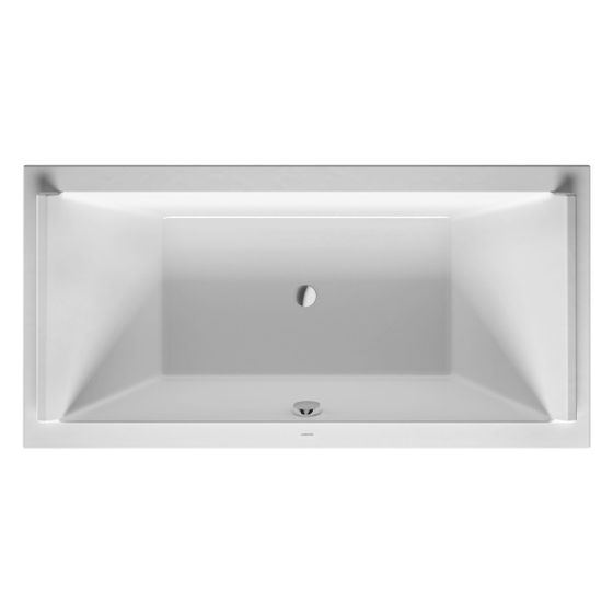 Duravit Starck Wannen Badewanne 480x900x1800mm, 212l, Weiß glänzend, Rechteckig, Einbau, 2 Rückenschrägen