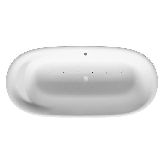 Duravit Cape Cod Whirlwanne Oval, Freistehend, 885x1855x507mm, Air-System, 2 Rückenschrägen, 205l, Innen 485mm, Mattweiß