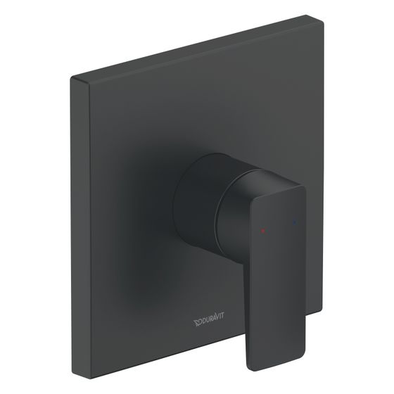 Duravit Manhattan Einhebel-Brausemischer Unterputz, Anzahl Verbraucher 1, Mattschwarz, Rosette eckig, 150x150mm