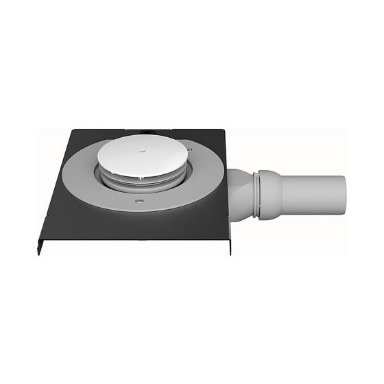 Duravit Ablauf für Tempano Duschwannen, Weiß glänzend, waagerecht, Sperrwasserhöhe 50mm, Ablaufleistung 36l/min, Ablaufloch 90mm