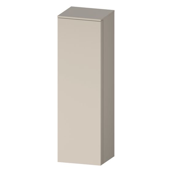 Duravit Qatego Halbhochschrank Dekor 360x400x1320mm Taupe SM, 1 Tür R, 3 Glasfachböden, Grifflos