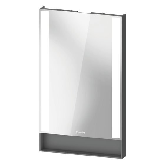 Duravit Qatego SpiegelWandmontage 65x450x750mm, Graphit Matt, LED, 21W, Betätigung Sensorschalter unten/mitte