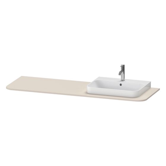 Duravit Happy D.2 Konsole 550x1600x16mm, 1 Ausschnitt/Waschplatz R, Taupe SM, ohne Konsolenträger
