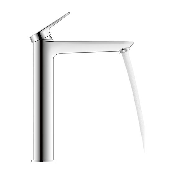Duravit Wave Einhebel-Waschtischmischer XL, Chrom, 5l/min, Hebelgriff, Ausladung 176mm, Höhe 297mm