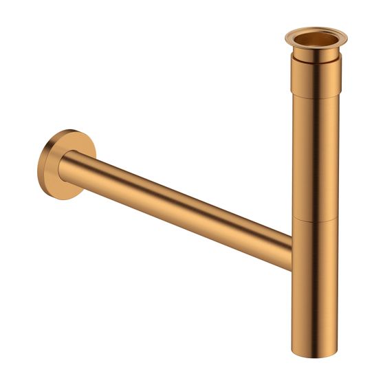 Duravit Universal Designsiphon Bronze gebürstet, Messing, waagerecht, geeignet für Waschtisch