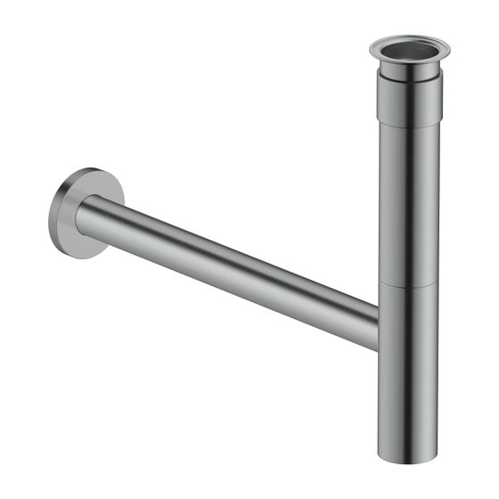 Duravit Universal Designsiphon Edelstahl gebürstet, Messing, waagerecht, geeignet für Waschtisch