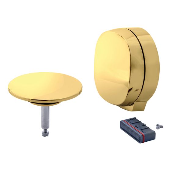 Duravit Ausstattungs-Set, Gold poliert, inklusive Drehgriff, Abdeckung Wanneneinlauf, Perlator, Ventilkegel, für Badewannen