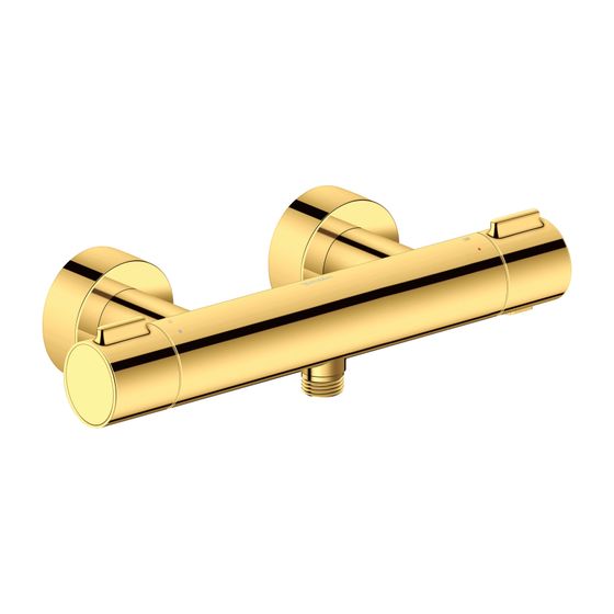Duravit Thermostatarmaturen Brausethermostat Aufputz, Gold poliert, S-Anschlüsse, 1/2