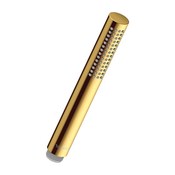 Duravit Stabbrause, MinusFlow, rund, Rain, Gold poliert, Durchflussmenge 3 bar 9l/min, Silikonnoppen, 1/2