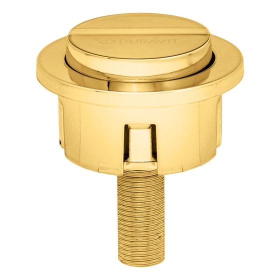 Duravit Spülkasten Drücker 135x115mm, Dual Flush, Kunststoff, Gold poliert, Bedienung oben