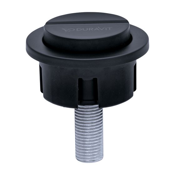 Duravit Spülkasten Drücker 135x115mm, Dual Flush, Kunststoff, Mattschwarz, Bedienung oben