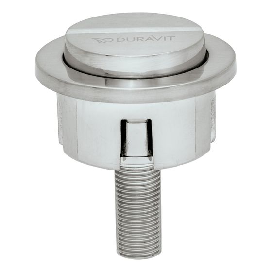 Duravit Spülkasten Drücker 135x115mm, Dual Flush, Kunststoff, Edelstahl gebürstet, Bedienung oben