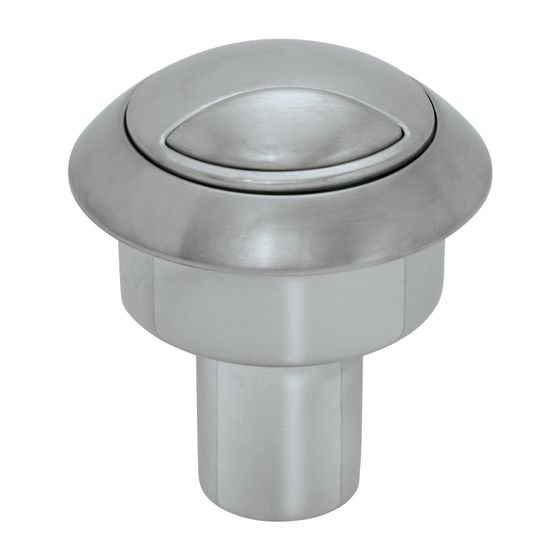 Duravit Spülkasten Drücker 135x140mm, Dual Flush, Kunststoff, Edelstahl gebürstet, Bedienung oben