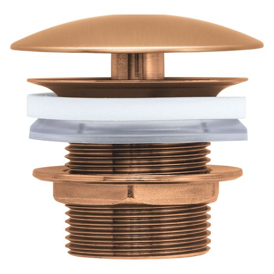 Duravit Universal Schaftventil, Bronze gebürstet, Waschtisch ohne ÜL Höhe 50mm, Messing Ventilabdeckhaube, d.72mm
