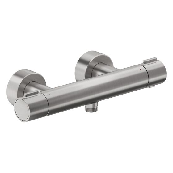 Duravit Thermostatarmaturen Brausethermostat Aufputz, Edelstahl gebürstet, S-Anschlüsse, 1/2