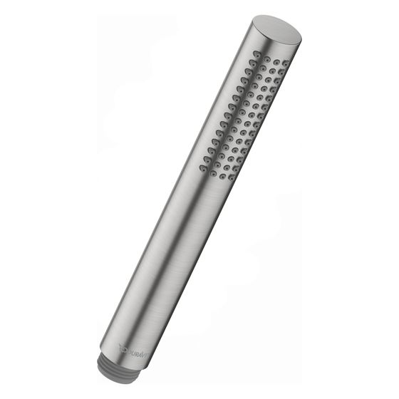 Duravit Stabbrause, MinusFlow rund, Rain, Edelstahl gebürstet, Durchflussmenge 3 bar 9l/min, Silikonnoppen, 1/2