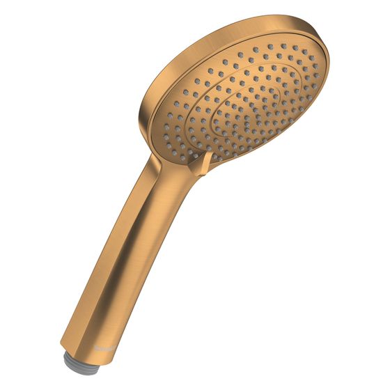 Duravit Handbrause, Bronze gebürstet, MinusFlow, d. 110mm, Strahlart SoftRain, Rain, IntenseRain, drehbare Strahlscheibe, 9l/min
